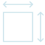 dimensions or square feet icon